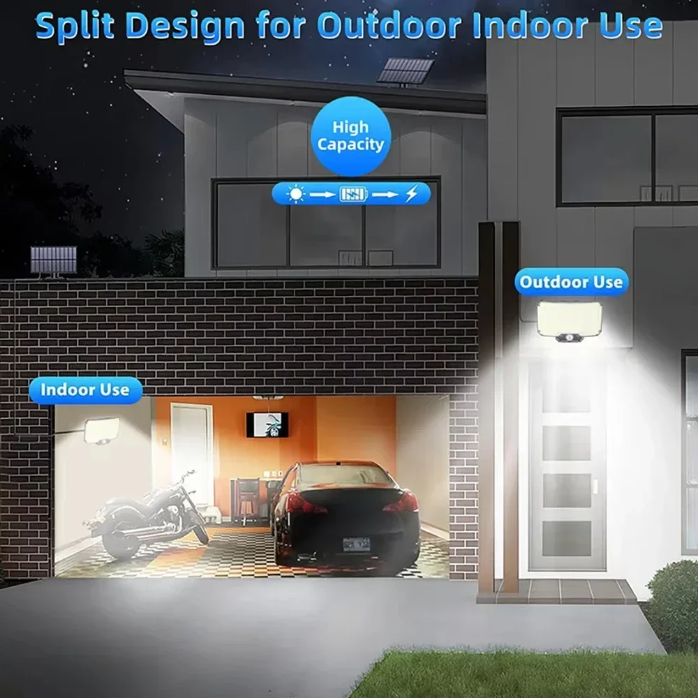 Solar Lights Outdoor 234LED 3 Modes Motion Sensor Flood Lights with Remote IP65 Waterproof Security Solar Lights for Outside