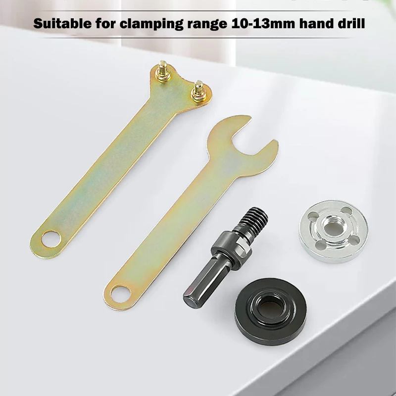 10mm broca elétrica conversão ângulo moedor biela para disco de corte polimento roda instalação adaptador acessórios