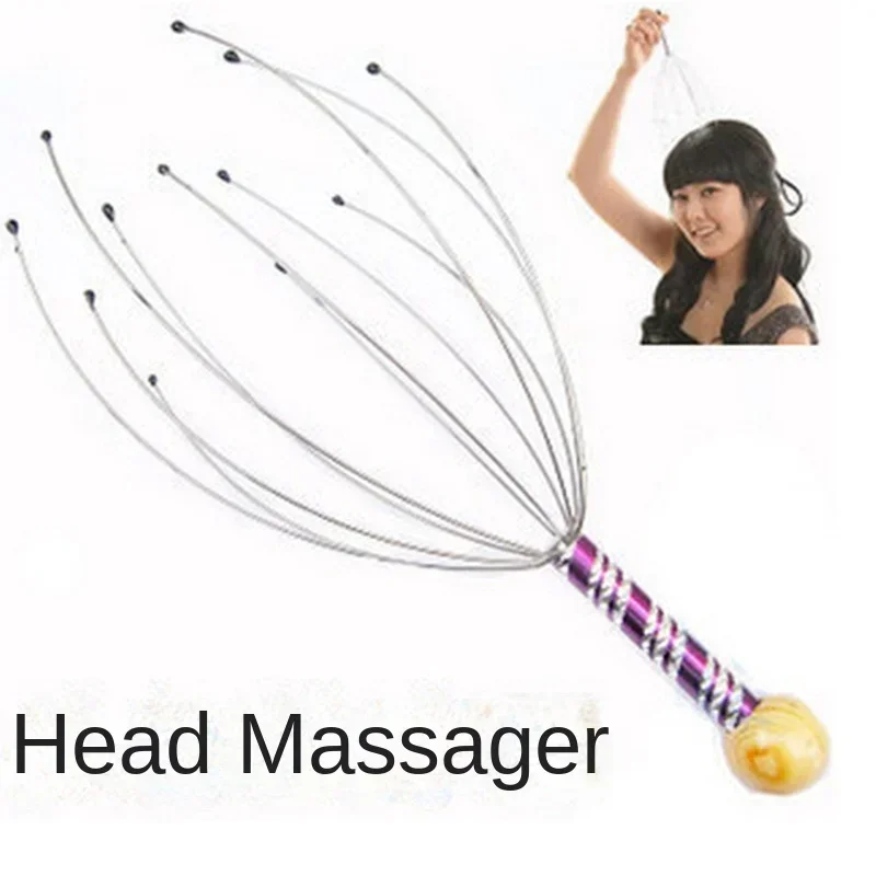 1/2 Uds. Masajeador de cabeza para rascar el cuero cabelludo de pulpo Extractor sin alma herramienta divina para extraer el cabello saludable y saludable