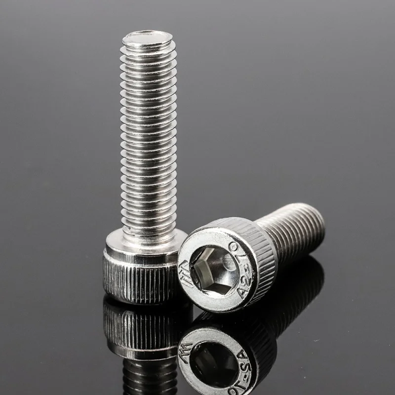 10 Uds tornillo de cabeza hexagonal M1.4 M1.6 M2 M2.5 M3 M4 M5 M6 M8 M10 perno Allen de acero inoxidable DIN912