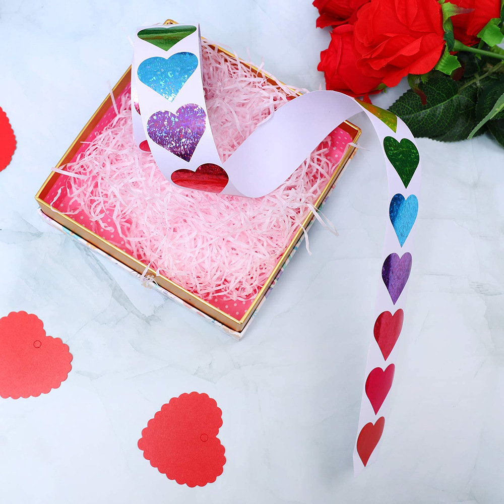 100–500 Stück glitzernde Herz-Aufkleber, rote Liebe, Scrapbooking, selbstklebende Aufkleber für Valentinstag, Hochzeit, Dekoration, Schreibwaren-Aufkleber