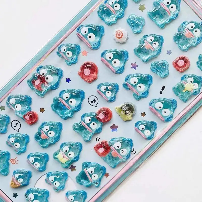 Новинка 2025 года, Hellokitty Hangyodon Cinnamoroll, 3D прозрачная желейная наклейка, декоративные наклейки с кристаллами, детские чехлы для телефонов, игрушки «сделай сам»