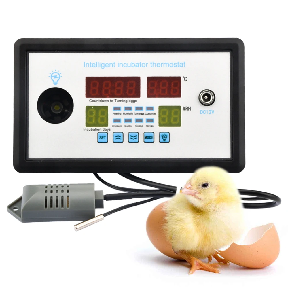 W9005 accesorios de incubadora multifunción, termostato de incubación inteligente de giro automático de huevos, incubación de cama de agua doméstica