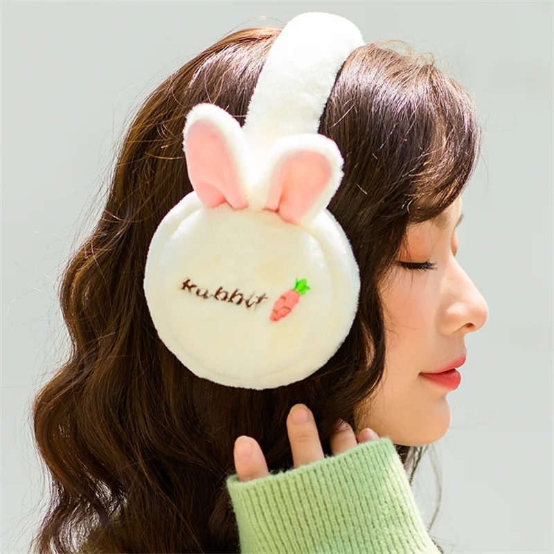 겨울 따뜻한 귀마개 만화 토끼 모양 사랑스러운 플러시 귀마개 여자 여자 어린이 헤드폰 귀마개 솔리드 귀여운 따뜻한 Earlap