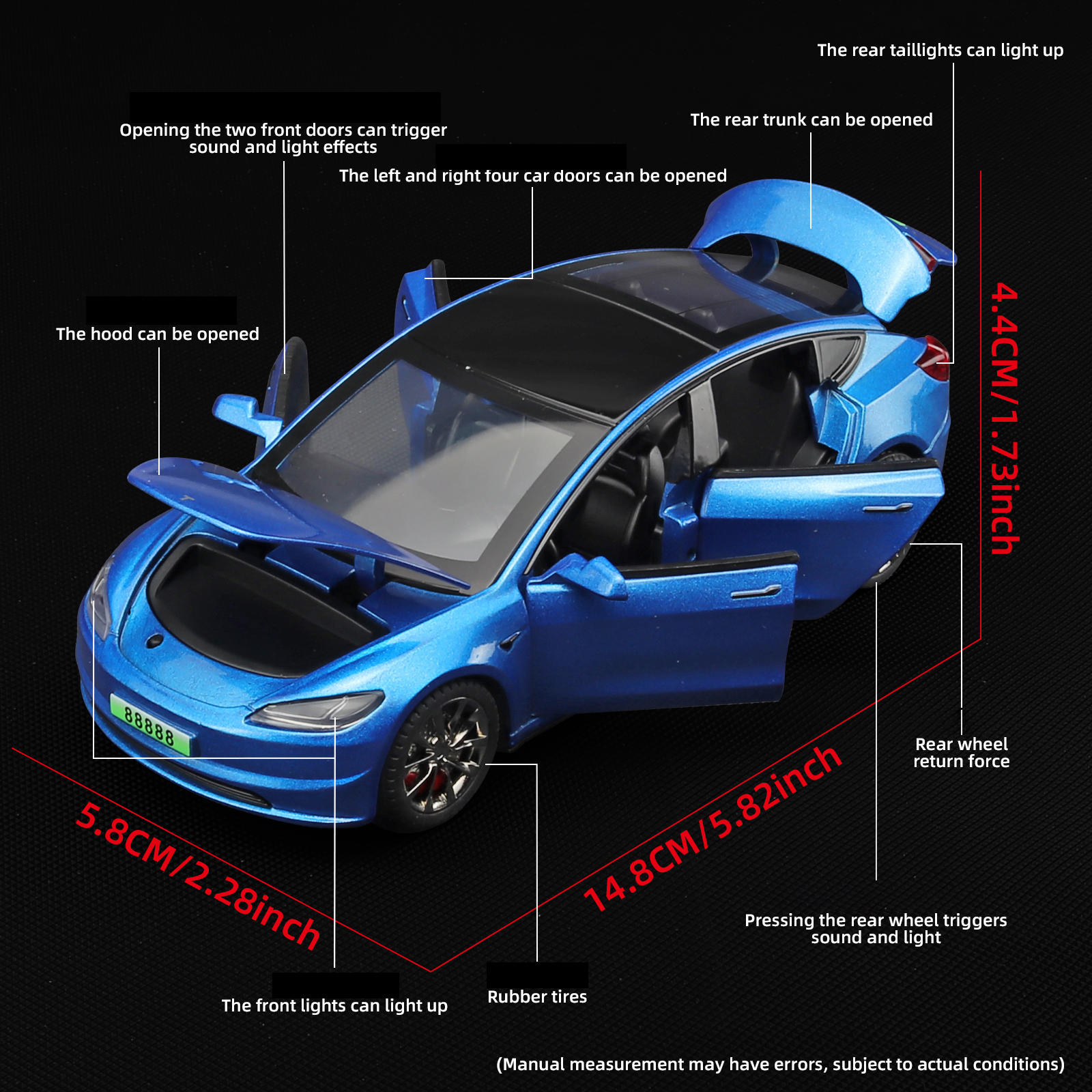 Nieuwe 1/32 MODEL 3 legering gegoten automodel simulatie geluid en licht kinderen speelgoed auto ouder-kind spel verjaardagscadeau
