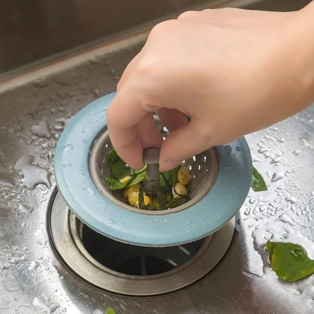 Anti-verstopfung Filter Silikon Weizen Stroh Tragbare Badezimmer Haar Filter Mesh Küche Waschbecken Boden Langlebig Ablauf Abdeckung Abfall Stecker
