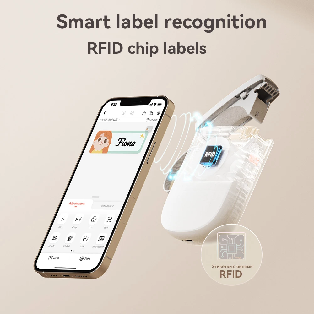 Niimbot D11/D110 Label Maker Wireless Pocket Self-Adhesive Name Tag Sticker Printer for Home Office