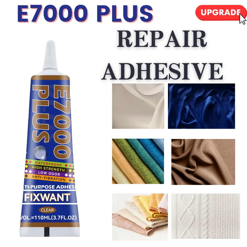 Colla multiuso E7000 PLUS: forte legame flessibile per tessuti, pelle, metallo, plastica, legno, gioielli fai da te e riparazioni