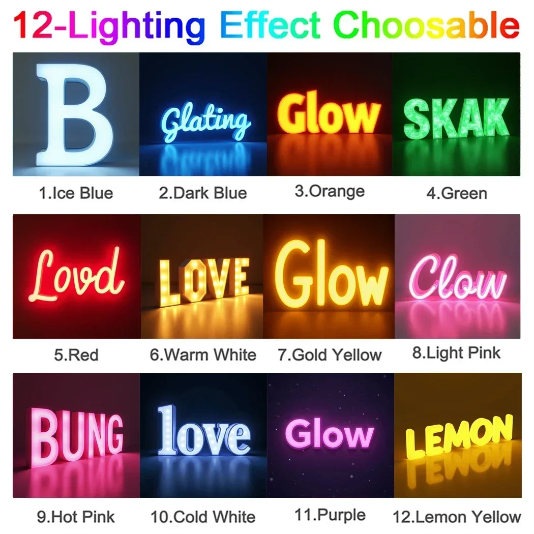 Custom LED Backlit 3D Metal Sign Letters For Storefront Business Waterproof Illuminated Light Up Advertising Signage Display