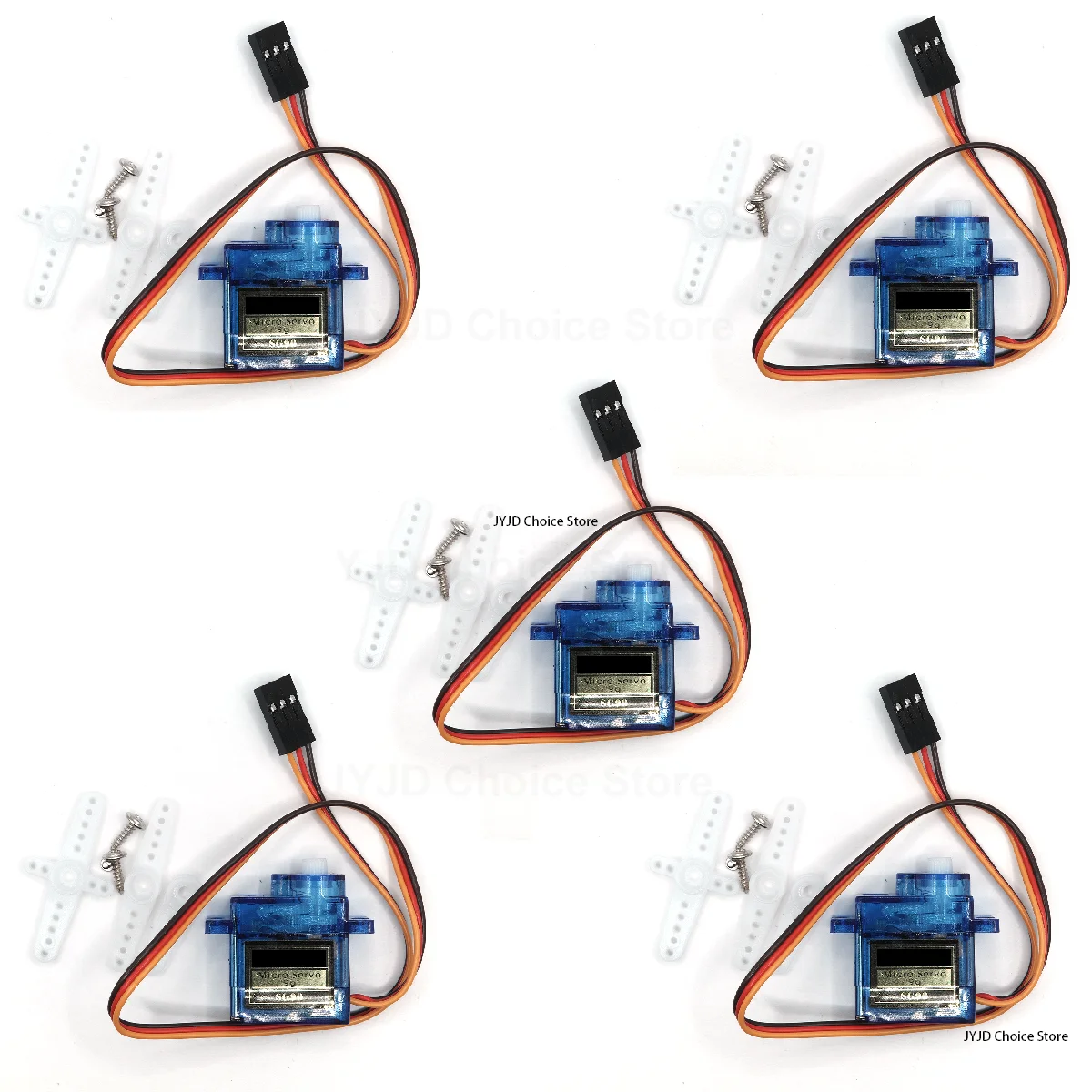5 uds SG90 9G Micro servomotor para Robot 6CH RC 250 450 helicóptero avión planeador mini coche