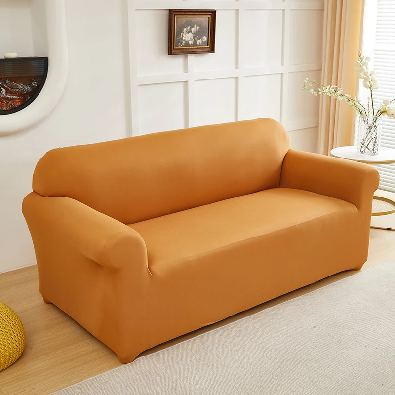 Funda elástica para sofá, funda para sofá de Color sólido, Protector de muebles suave antideslizante a prueba de polvo para decoración del hogar y la sala de estar, 1 ud.