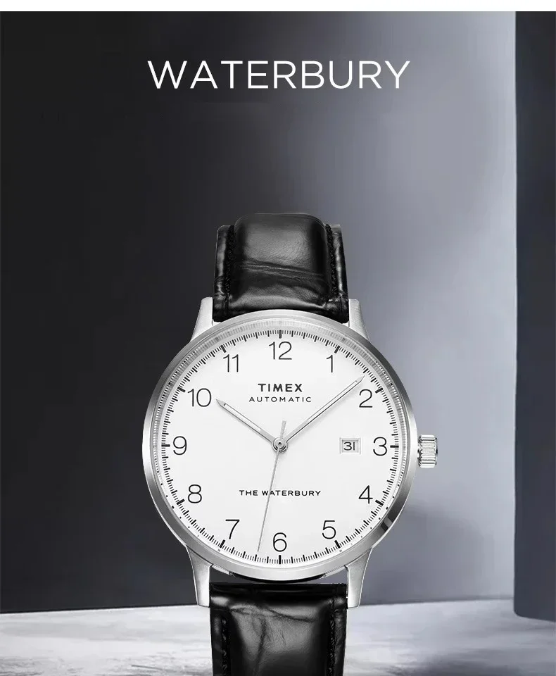 Reloj Automático de lujo TIMEX, reloj mecánico automático para hombre, reloj de buceo resistente al agua de acero inoxidable americano a prueba de arañazos
