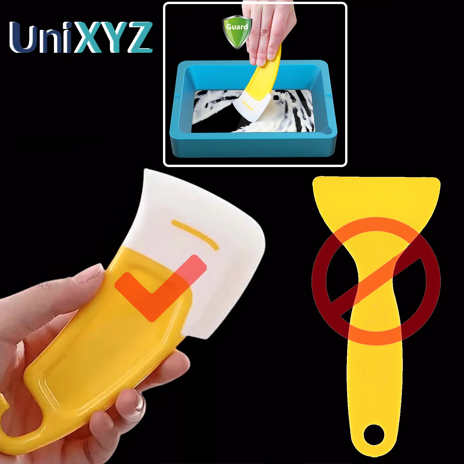 Raspador de borracha para limpeza de tanque de resina de cura de luz suave para anycubic photon elegoo mars lcd dlp sla peças de impressora 3d