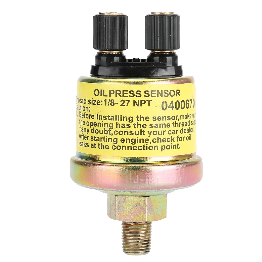 Sensor De Pressão De Óleo Universal para Carro, 1/8 NPT, Substituição Do Motor, Dual End Design, Medidor De Reposição, Auto Acessórios