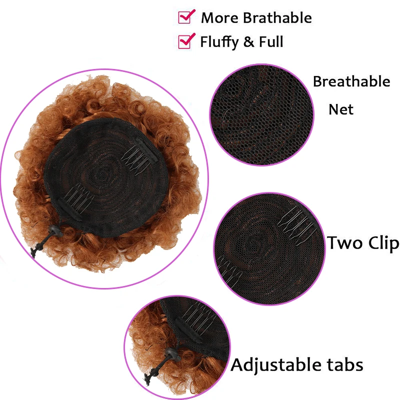 Cabeça Explosiva Bun Peruca Bun Cabelo, Fofo, Bun Flor, Bun, Resistente Ao Calor, Fibra, Simples e Natural de Usar