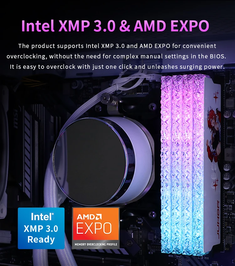 Juhor ddr5 rgb speicher 16gb 6400mhz 6800mhz hynix original chip desktop computer ram