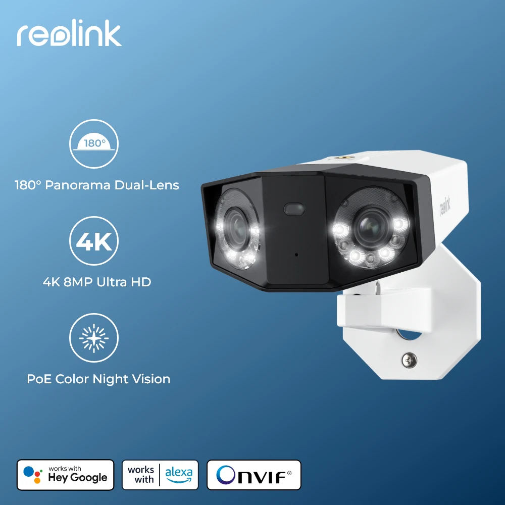 Reolink Duo 2 Series lente dual 4K PoE cámara de seguridad 8MP CCTV al aire libre WiFi IP cámara inteligente cámaras de videovigilancia para el hogar