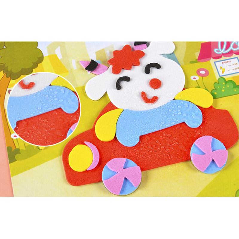 10/5Pcs 3D EVA สติกเกอร์โฟมปริศนาเกม DIY การ์ตูนสัตว์การเรียนรู้การศึกษาของเล่นเด็กเด็กหลายรูปแบบรูปแบบ GYH