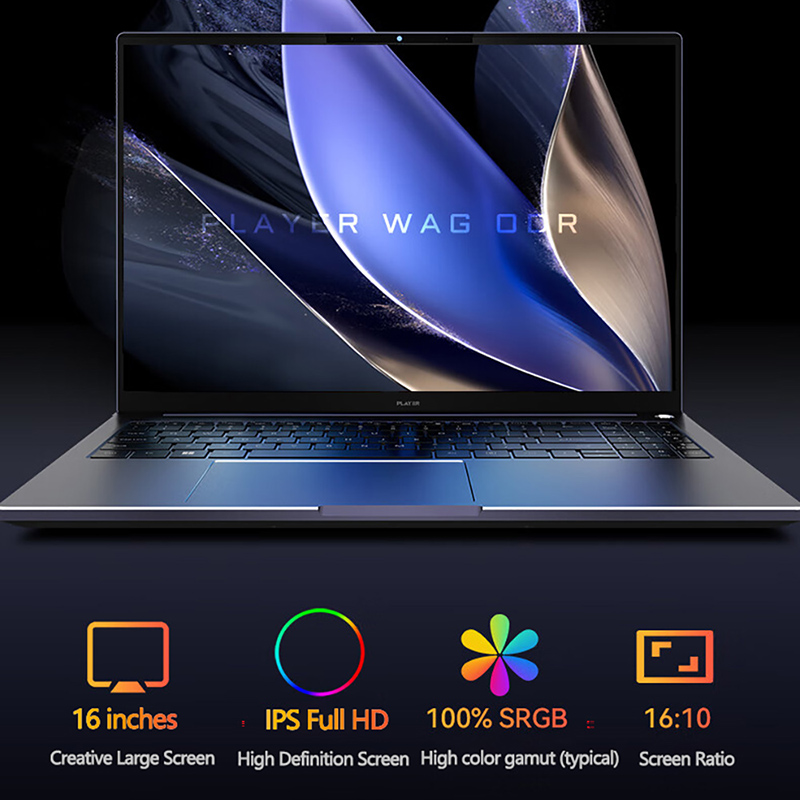 Gaming Laptop 16inch AMD R7-8845HS 64GB RAM 4TB SSD 8Cores 16 Threads HDMI Window11 DDR5 HD Camera Portable Computer Notebook