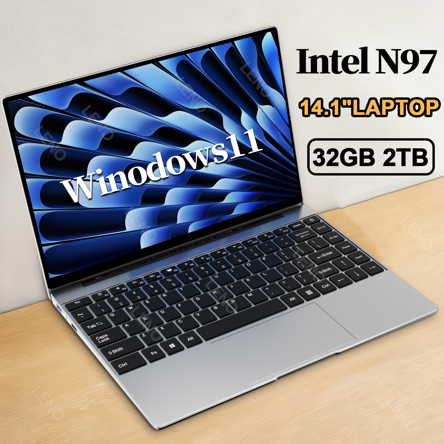 LENO 2025 NEW 14.1 inch Portable Laptop Intel N97 32GB 2TB Windows 11 Gaming Computer PC Gamer office Notebook 1920*1080 HD