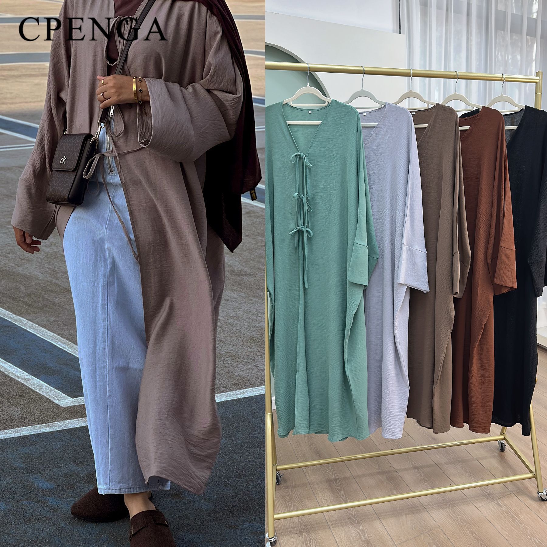 Ramadan Saudi-Arabien schwarze muslimische bescheidene Strickjacke für Frauen Eid Dubai Open Abaya Kleid Luxus islamische Truthahn Party Urlaub Robe