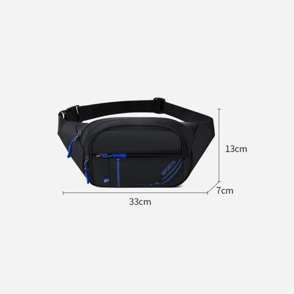 Waterproof Sports Waist Pack Multi-pocket Adjustable Shoulder Strap Multifunctional Waist Pack Terylene Portability