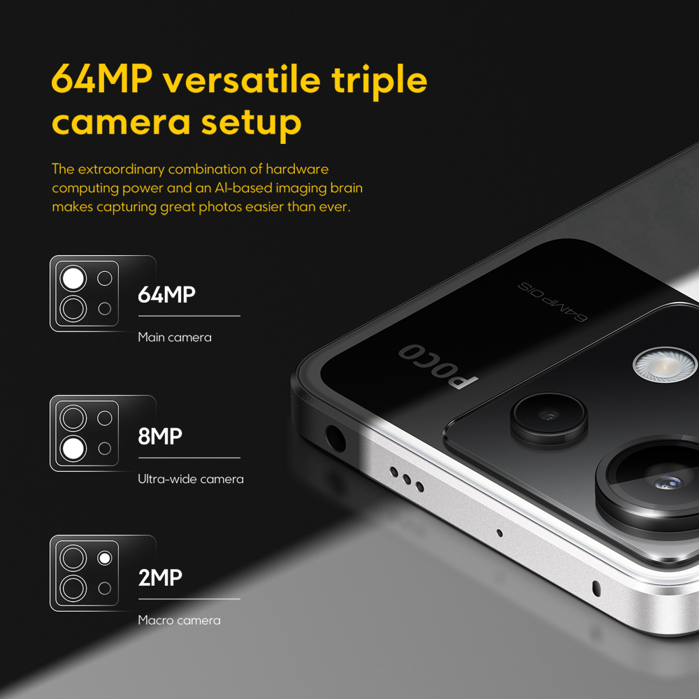 Globale version poco x6 5g nfc snapdragon 7s gen 2 120hz flow amoled display smartphone 64mp kamera mit ois nfc 67w aufladen