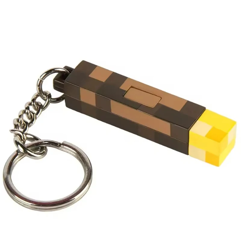 Gaming Theme Surrounding Torch LED Light USB Rechargeable Mini Torch Keychain Backpack Pendant Children Gifts