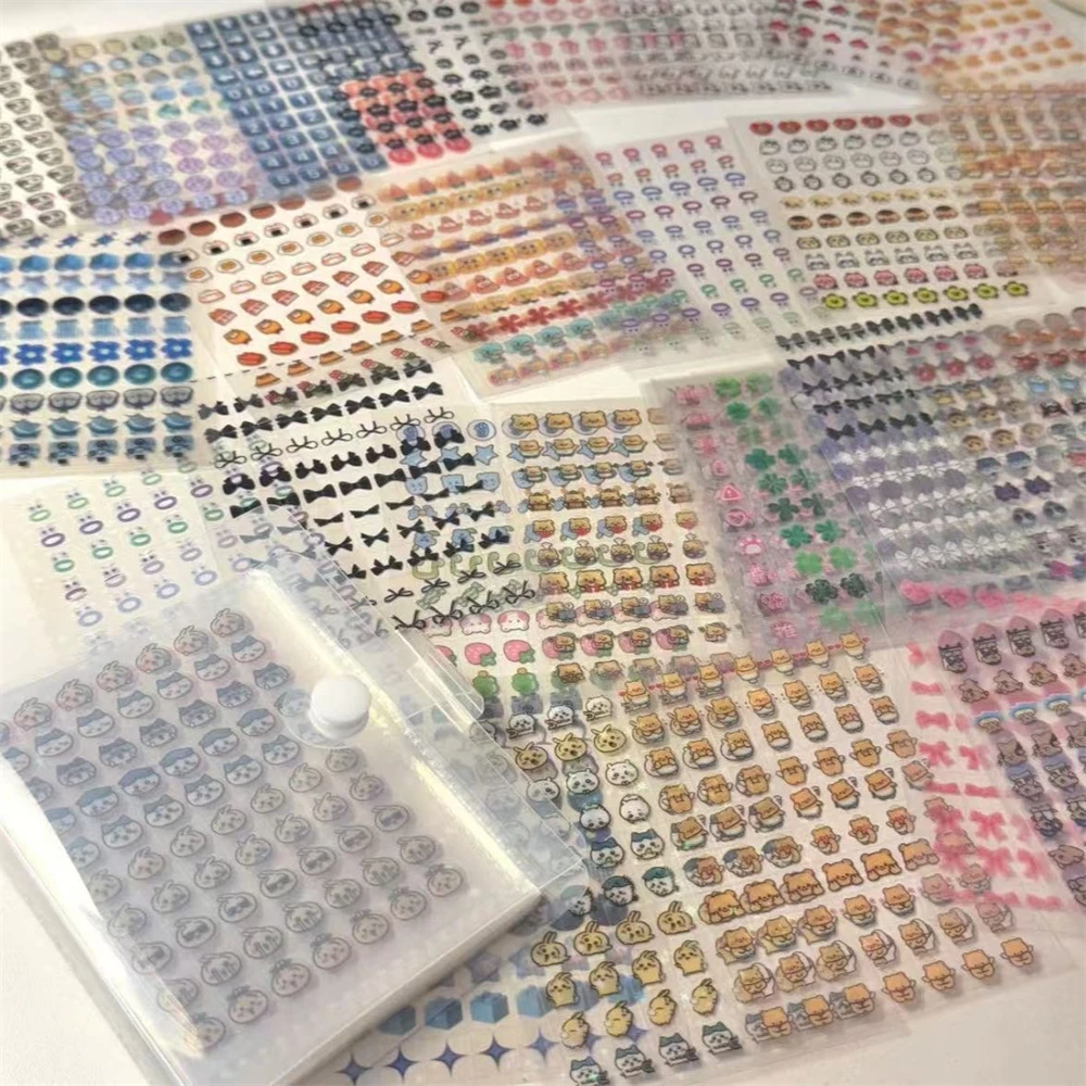 25 uds 1750 pegatinas MINI lindo cubo emoji pegatinas transparentes PET DIY Scrapbooking decoración pegatina teléfono calcomanía diario
