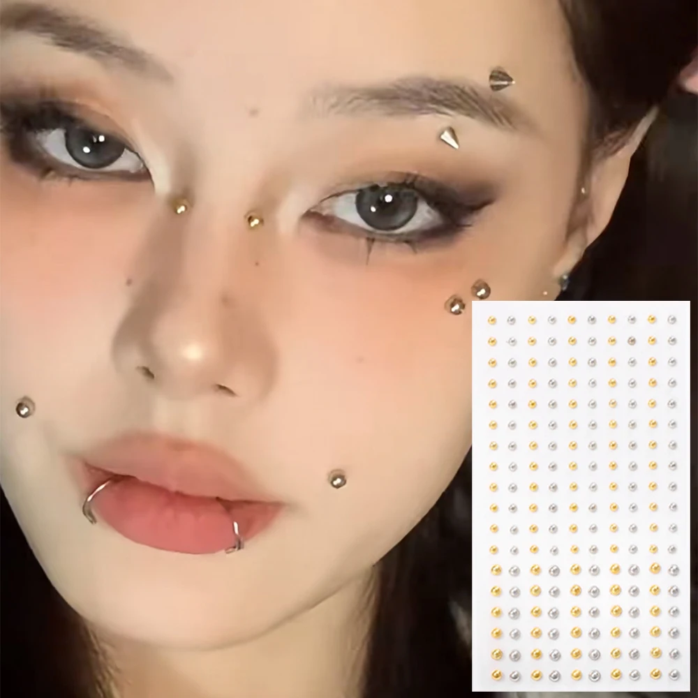 180 PC pegatina para uñas de labios sin perforación autoadhesiva impermeable reutilizable labio falso uñas ceja nariz anillo cuerpo ombligo joyería