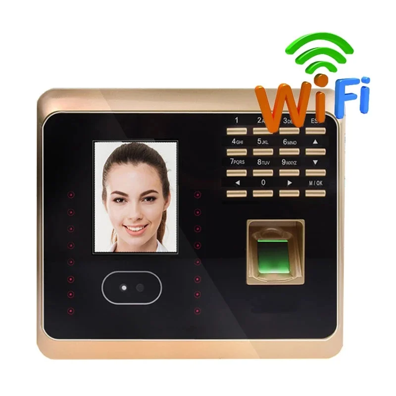 WIFI UF100plus Linx биометрическая система распознавания лиц с клавиатурой, считыватель отпечатков пальцев, часы для лица