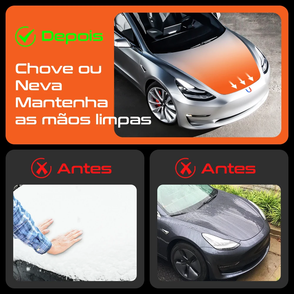 Ruiyyco Fechamento suave do Frunk para Tesla Model 3 Y S X 2021-2024: Capa dianteira do porta-malas com fechamento automático elétrico por sucção e fechadura automática