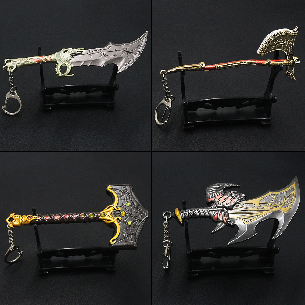 새로운 전쟁 라그나로크 키체인, 크라토스 아레스 토르의 망치, Mjolnir, 망명의 칼날, 리비아탄 도끼 무기, 페넌트 키체인 쥬얼리