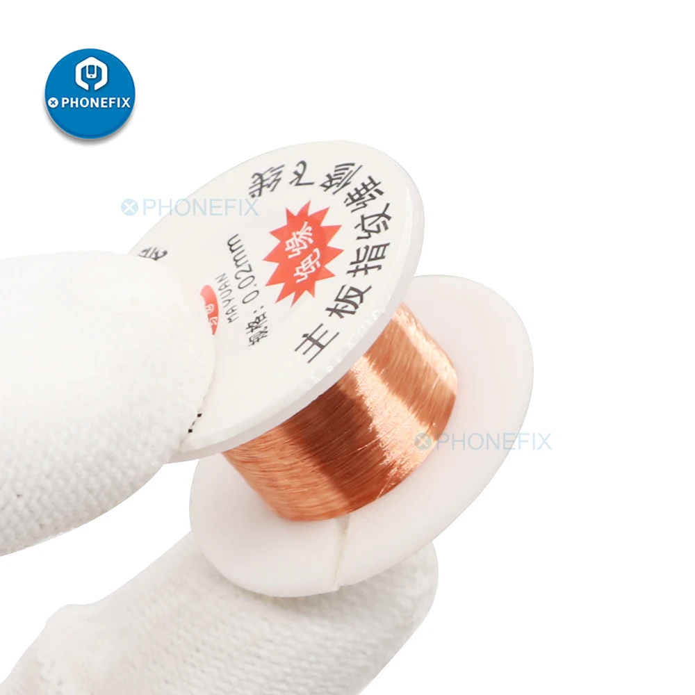 0.01Mm 0.02Mm Cách Nhiệt Đồng Liên Kết Dây Điện Thoại Di Động PCB Sửa Chữa Dây Nhảy Dây Cho iPhone Bo Mạch Chủ PCB Hàn Sửa Chữa dụng Cụ