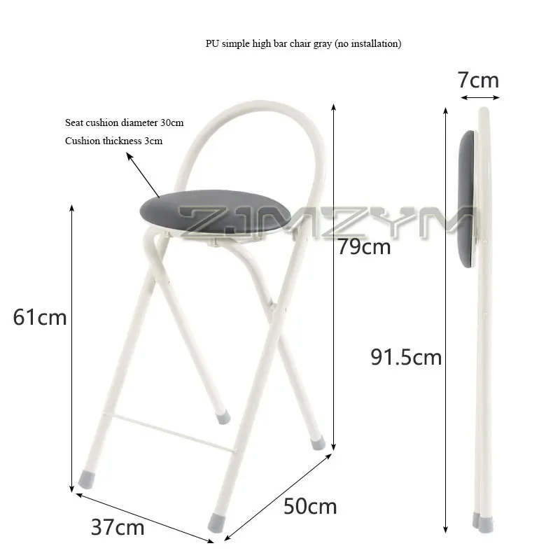 บาร์สูงสตูลวางเท้าพับโมเดิร์นกาแฟเคาน์เตอร์บาร์เก้าอี้ Arc พนักพิงสตูลสําหรับห้องครัวในร่ม Garden Cafe ร้านอาหาร