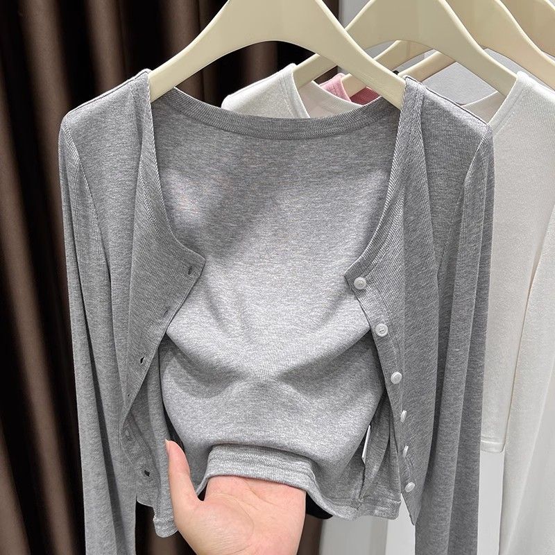 Roupa de Proteção Solar Plus Size Modal com Envoltório para Ombros, Cardigan de Malha, Csa de Ar Condicionado, Casaco Fino...