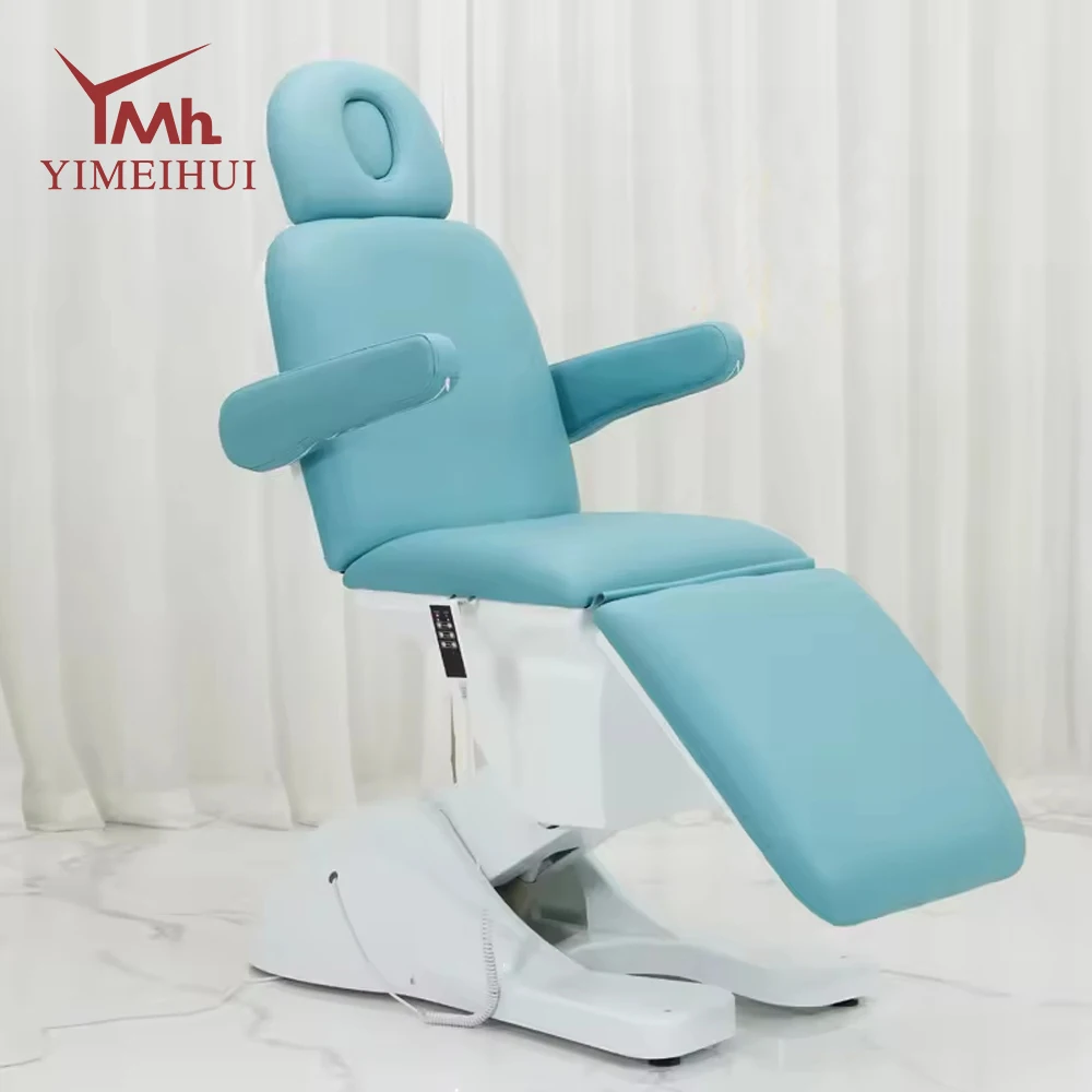 คุณภาพสูงไฟฟ้า 3 มอเตอร์ปรับเตียงสปาโต๊ะนวด Beauty Facial Bed สําหรับร้านเสริมสวย