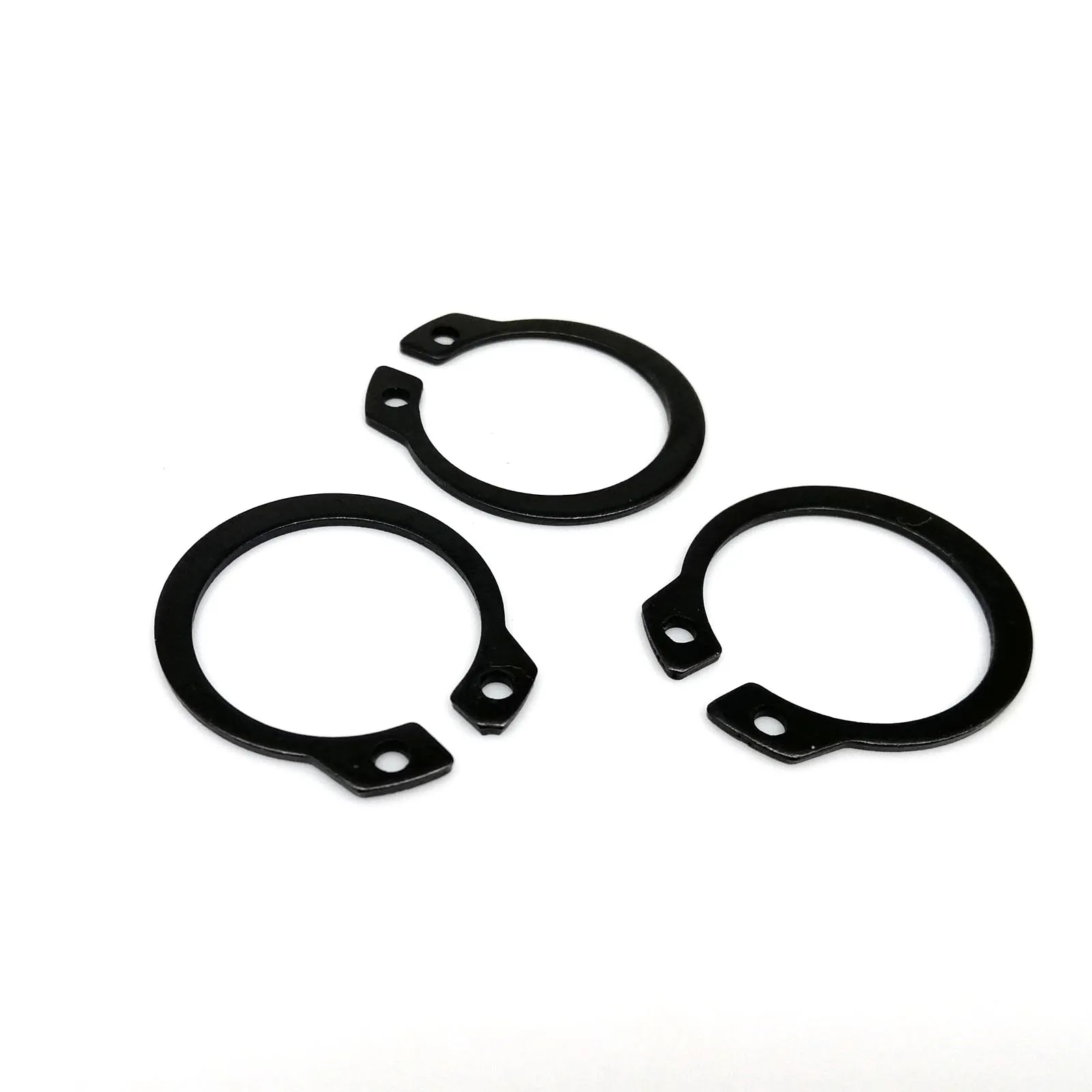 500pcs/box C Type External Circlip Clip Snap Ring Mix 15 Sizes M5 to M20 Kit Set for Shaft Bearing Retaining Black 65mn Steel