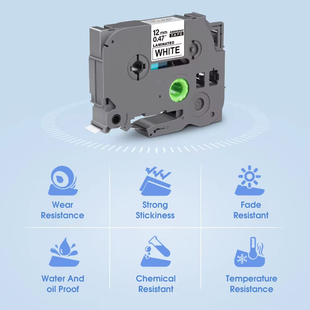 6/9/12/24 ミリメートル TZe 231 ラミネートラベルブラザー TZe231 TZe221 TZe211 粘着ステッカーブラザー P-touch ラベルメーカーと互換性