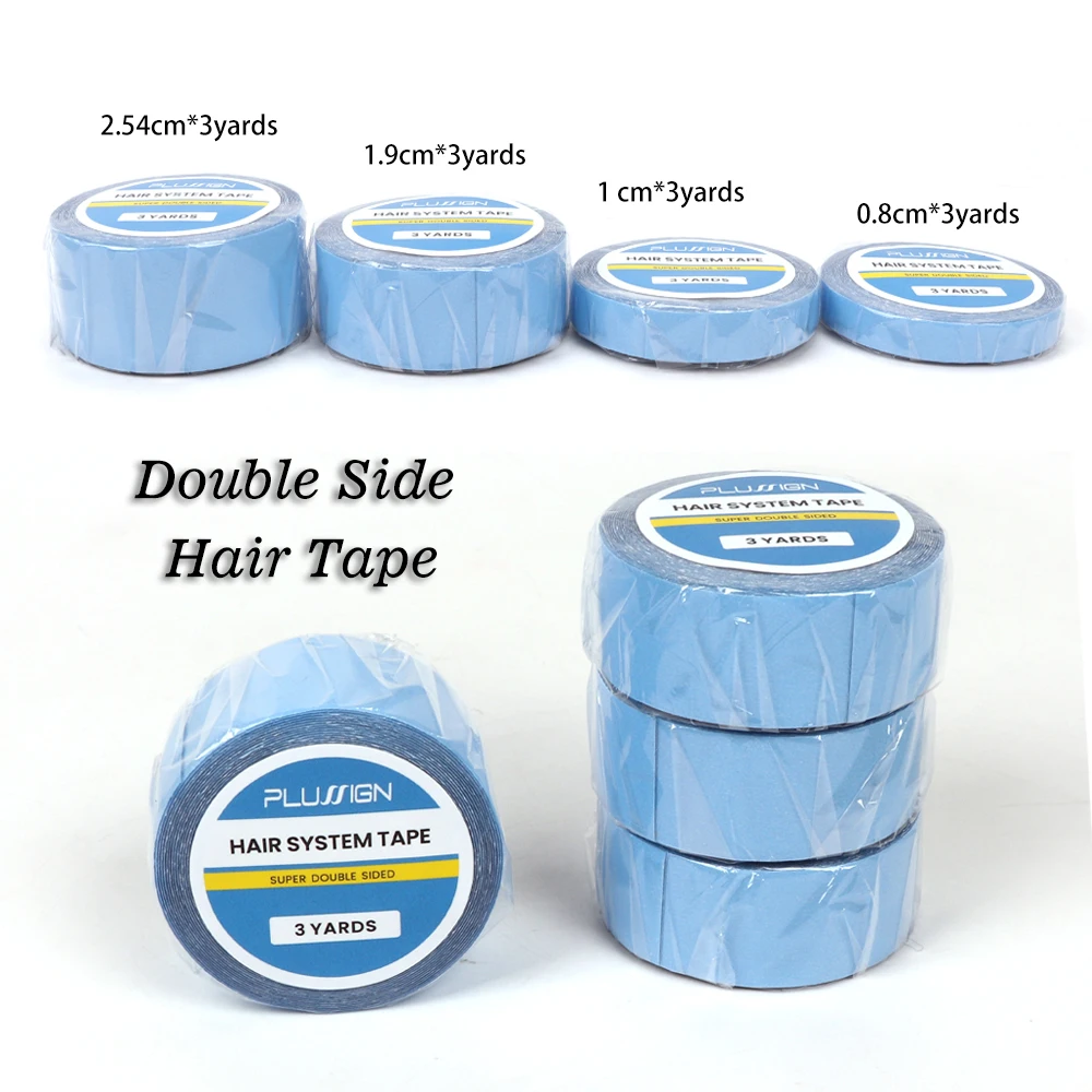 Nastro per sistema capillare Nastro per camminatore doppio lato Nastri per estensione dei capelli ultra resistenti per chiusura in pizzo 0,8 cm 3 metri / rotolo Colla per parrucca anteriore in pizzo