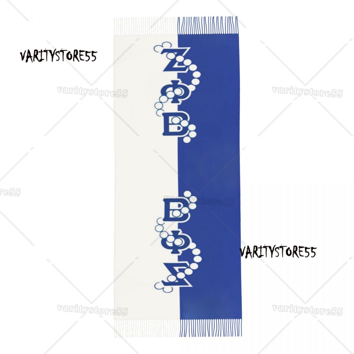 Dame große Zeta Phi Beta Logo Schals Frauen Winter Herbst weiche warme Quaste Schal Wraps Zob Sorority Schal