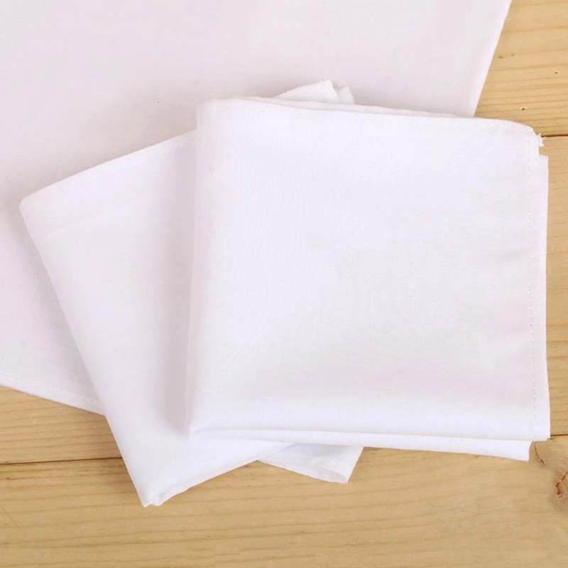 652F 부드럽고 우아한 레이디 코튼 손수건 레이스 화이트 Hankies DIY 자수 식기 코튼 여성 Hankies 파티
