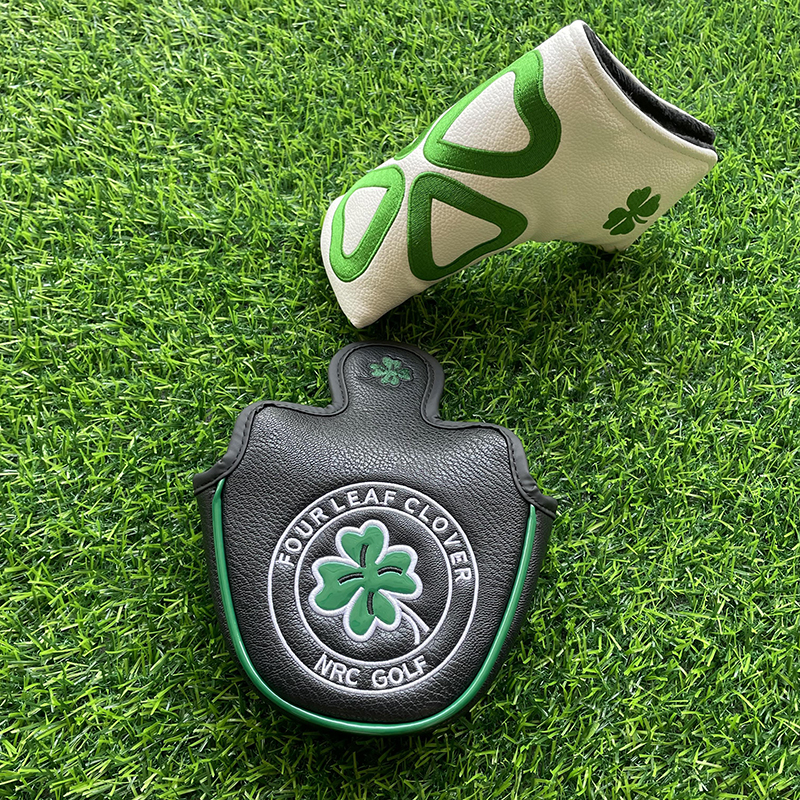 ฝาครอบกอล์ฟคลับ Headcovers ไม้ไดร์เวอร์แฟร์เวย์ Woods HYBRID COVER กอล์ฟคลับหัวแขนป้องกัน Four-Leaved Clover