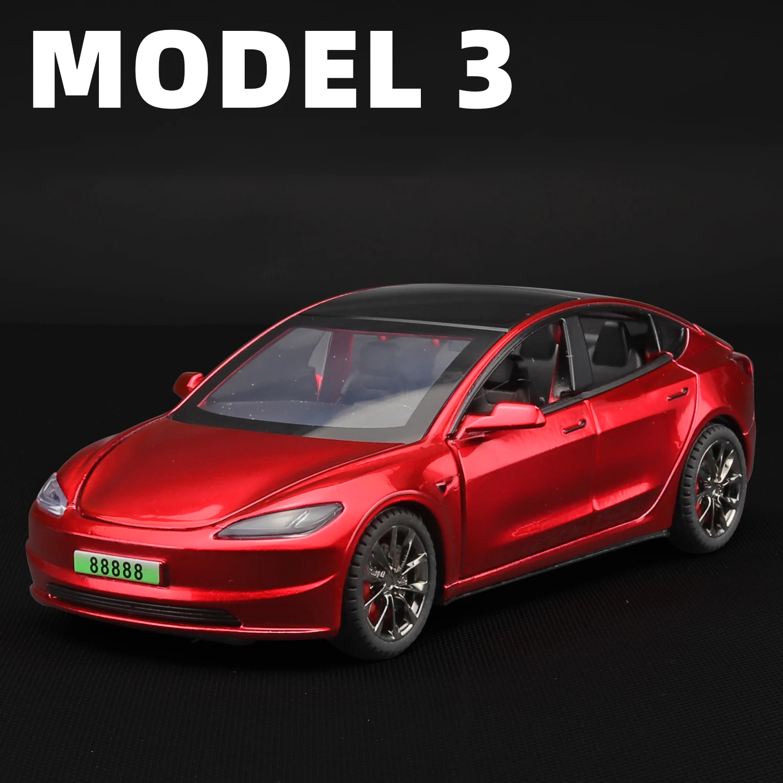 2024 新 1:32 Model3 モデル 3 合金モデルカーのおもちゃダイキャスト金属鋳造音と光の車のおもちゃ子供のための車両