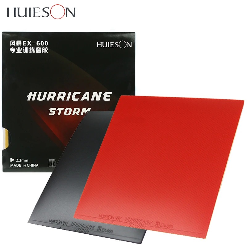 Tischtennis-Gummi HURRICANE-STORM EX-600 2,2 mm langlebige Ping-Pong-Gummischlaufe und Steuerung für ab 40 Jahren