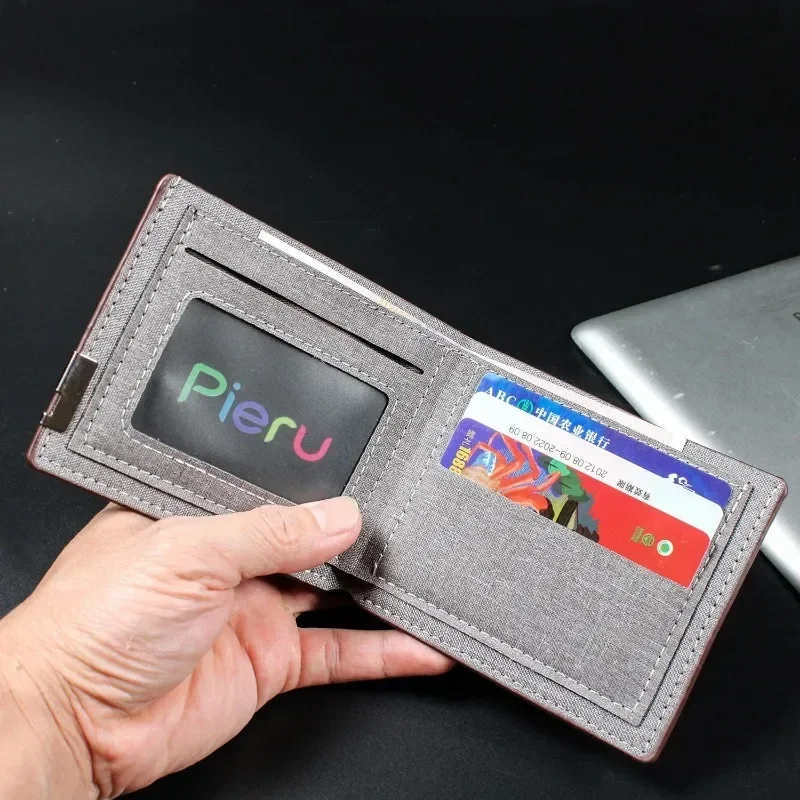 New Minimalist and Portable Denim Wallet Fashionable Versatile for Men with Large Capacity and Multiple Card Slots for Folding