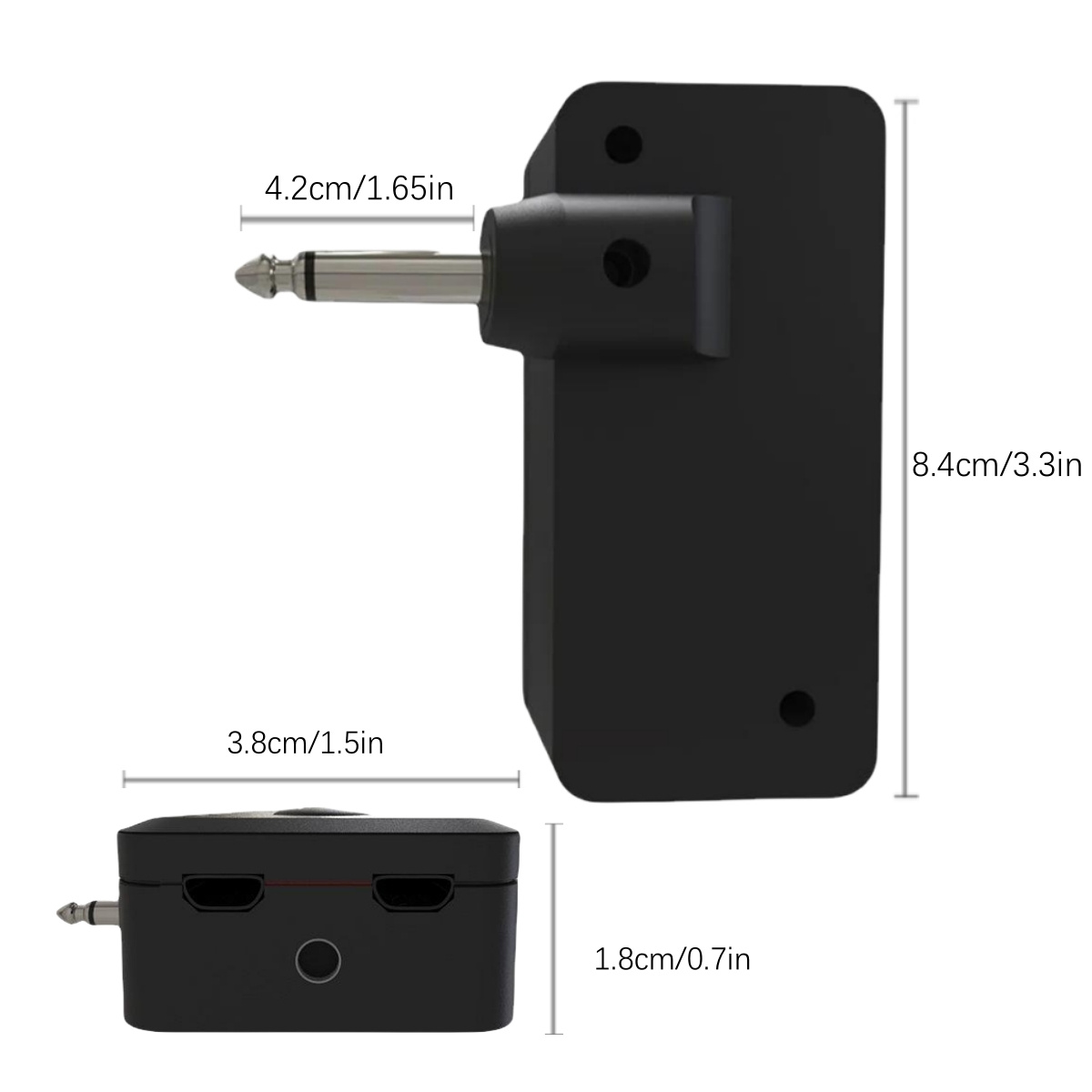 M-VAVE H8 Amplificatore per cuffie per chitarra Mini amplificatore per cuffie ricaricabile portatile Effetto riverbero con ritardo integrato per basso elettrico