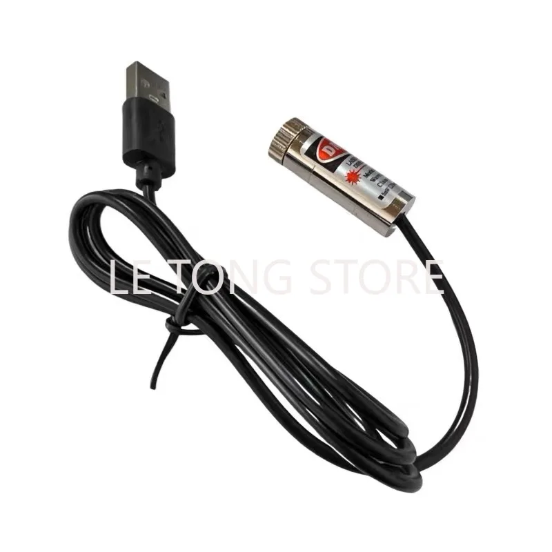 USB-Adapter 650nm 100mw rotes Laserdioden modul fokus sierbarer Punkt linien querstrahl 12*35mm