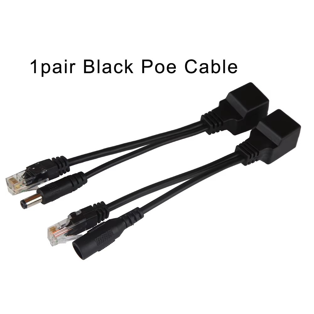 2 個 (1 ペア) POE アダプタケーブル RJ45 POE インジェクタ + POE スプリッタキットパワーオーバーイーサネット POE カメラアダプタ 5V 12V 24V 48V