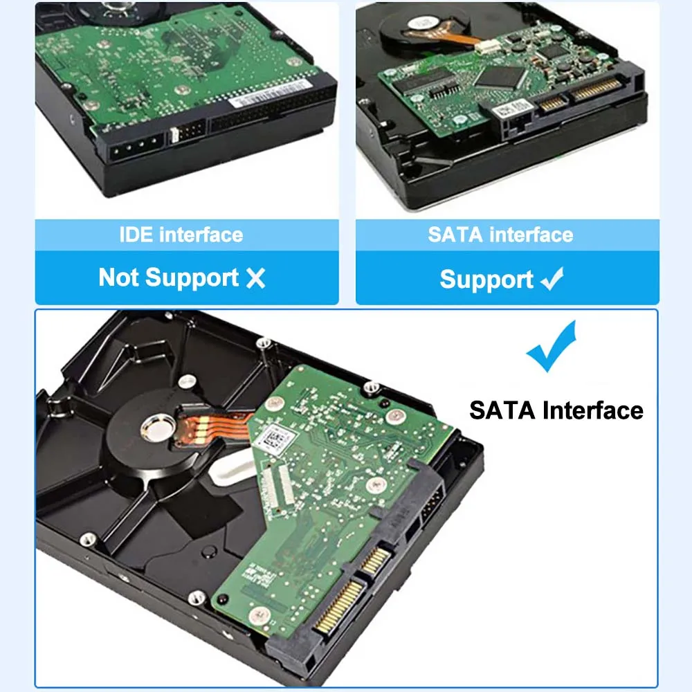 3.5 Inch SSD HDD Case External Hard Drive Enclosure SATA SSD HDD UASP USB 3.0 to SATA III 10TB Hard Drive SSD Case for PC Lapop